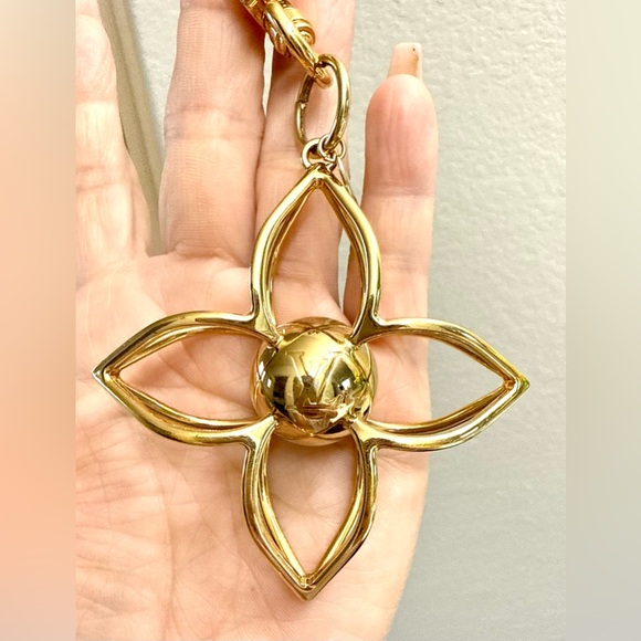 Auth LOUIS VUITTON Gold Metal LV Hanging Handbag Charm - Picture 3 of 3